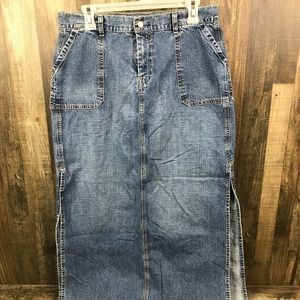Luck Brand Full Length Denim Skirt 14/32